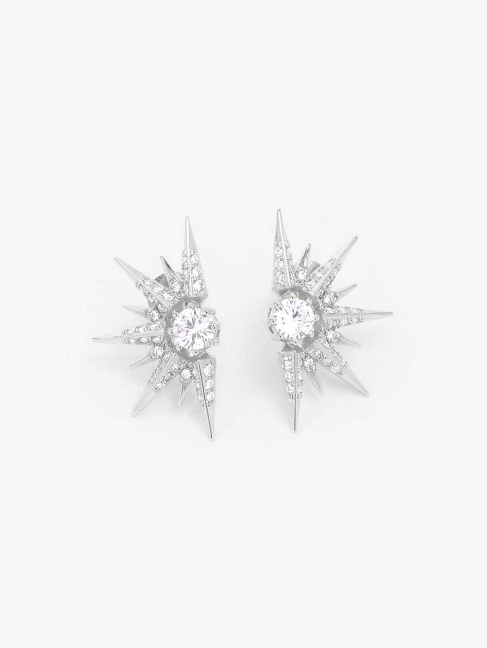Melinda Maria Gabriella Sunburst Stud Earrings Silver NEW - FIRM ✨️